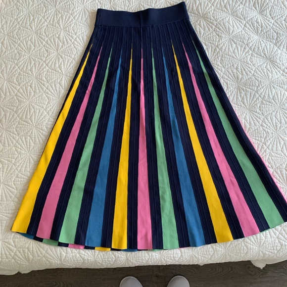 Anthropologie Maeve Rainbow Pleated Skirt XS - Picture 4 of 7